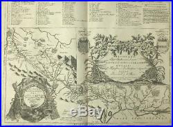 Carte du Canal Du Midi par Coronelli 1695 Toulouse Marseillan Sète Beziers 1695