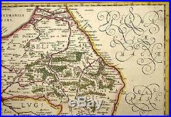 Carte geographique ancienne LA GAULE TYPUS GALLIAE VETERIS Blaeu 1660 antic map