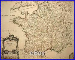 Carte géographique ancienne LE ROYAUME DE FRANCE, Robert de VAUGONDY 1754