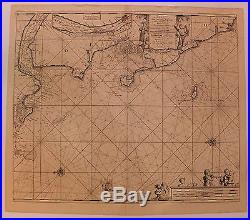 Carte marine nautical map côte du Poitou Van Keule XVIIème siècle
