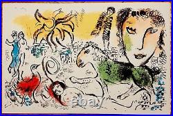 Chagall Marc Lithographie originale sur velin d'Arches Chagall surréalisme