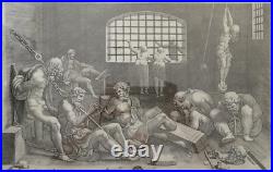 Chambre de torture- Eau forte 16ème monogrammée IR