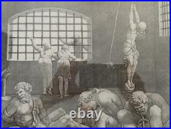 Chambre de torture- Eau forte 16ème monogrammée IR