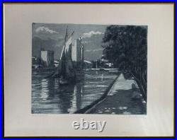 Charles Betout (1869-1945) Aquatinte Gravure La Rochelle Vers 1930 (150)