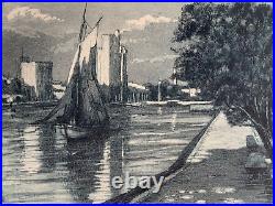 Charles Betout (1869-1945) Aquatinte Gravure La Rochelle Vers 1930 (150)
