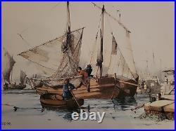 Charles MOZIN Marine Collection de 3 ithographies originales Vers 1860