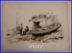 Charles MOZIN Marine Collection de 3 ithographies originales Vers 1860