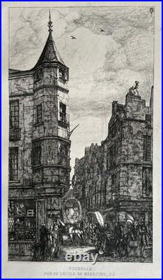 Charles Meryon Gravure Eau Forte Etching Tourelle Rue De L'école Médecine 1861