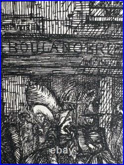 Charles Meryon Gravure Eau Forte Etching Tourelle Rue De L'école Médecine 1861