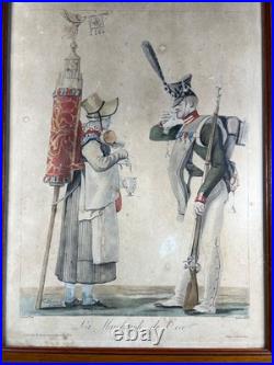 Charles Vernet La Marchande de Coco Antique French Engraving c. 1810 Debucour