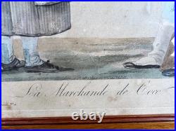 Charles Vernet La Marchande de Coco Antique French Engraving c. 1810 Debucour