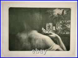 Chevelure JULES FLANDRIN Estampe Moderne LITHOGRAPHIE Baudelaire 1898