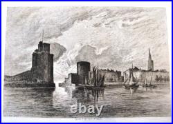 Collection De Vingt cinq Lithographies XIXe, De La Rochelle Et Environ. Par Dieu
