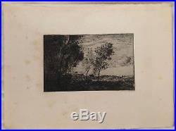 Corot Paysage Eau Forte 1869