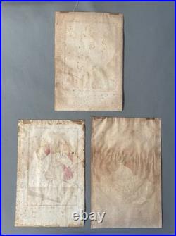 Costumes, trois gravures rehaussées d'aquarelle, fin XVIIe début XVIIIe