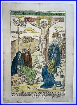 Croix Saintes Femmes EMILE BERNARD Religiosa LITHOGRAPHIE Ymagier 1895