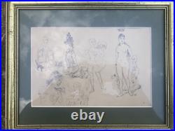 Croquis A. WILLETTE Encadré 28x34 original