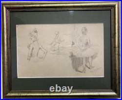 Croquis A. WILLETTE Encadré 28x34 original Croquis A. WILLETTE Encadré 28x34 original