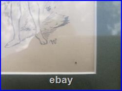 Croquis A. WILLETTE Encadré 28x34 original
