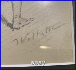 Croquis A. WILLETTE Encadré 28x34 original Croquis A. WILLETTE Encadré 28x34 original