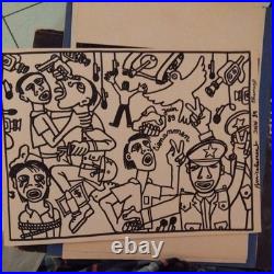 DIDIER CHAMIZO dessin au feutre noir juin 1989 signée. Au C. D de val.de. Reuil