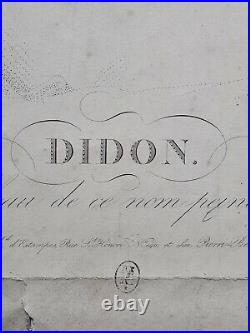 DIDON Guerin GRAVURE Girard CHAILLOU POTRELLE Carthage 68x52cm XIX°