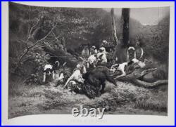 D'après Jules Bertrand GELIBERT (1834 1916) Prise d'un ragot Photogravure