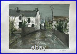 Dans un village breton Georges Laporte Lithographie signée justifiée