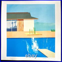 David Hockney Lithographie COA Original Signé op Numéroté à Main Limité David Hockney Lithographie COA Original Signé op Numéroté à Main Limité