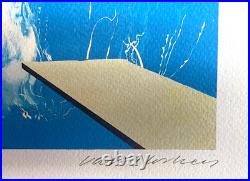 David Hockney Lithographie COA Original Signé op Numéroté à Main Limité David Hockney Lithographie COA Original Signé op Numéroté à Main Limité