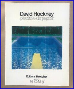 David Hockney Original Lithograph Piscines de Papier 1978 Hescher Flammarion