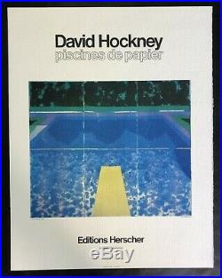 David Hockney Original Lithograph Piscines de Papier 1978 Hescher Flammarion