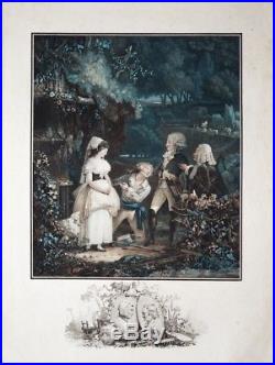 Debucourt Annette & Lubin 1789 rarissime gravure superbe état avant la lettre