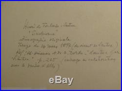 Dessin de Toulouse Lautrec extrait du Rire 1897 Snobisme encadré zincographie