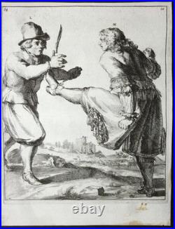 Deux eaux fortes de Romeyn de HOOGHE. Lutte