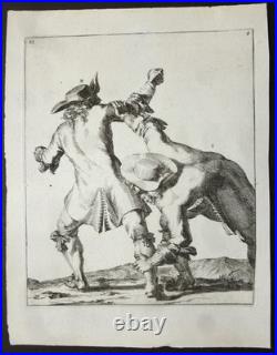 Deux eaux fortes de Romeyn de HOOGHE. Lutte