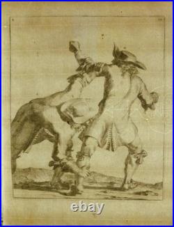 Deux eaux fortes de Romeyn de HOOGHE. Lutte