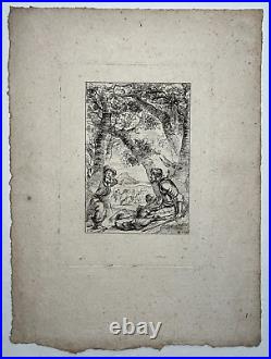 Don Quixote Sancho Rocinante GRAVURE Eau Forte VIVANT DENON Fragonard XVIII°