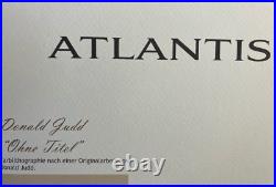 Donald Judd Lithographie COA Original Signé Numéroté Estampillé (En 180 Ex)