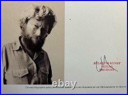 Donald Judd Lithographie COA Original Signé Numéroté Estampillé (En 180 Ex)