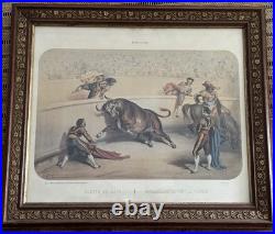 Doré (Gustave, 1832-1883). Corrida de toros. 2 lithos 1860