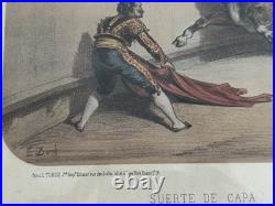 Doré (Gustave, 1832-1883). Corrida de toros. 2 lithos 1860