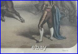 Doré (Gustave, 1832-1883). Corrida de toros. 2 lithos 1860