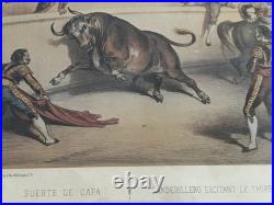 Doré (Gustave, 1832-1883). Corrida de toros. 2 lithos 1860