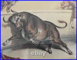 Doré (Gustave, 1832-1883). Corrida de toros. 2 lithos 1860