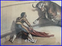 Doré (Gustave, 1832-1883). Corrida de toros. 2 lithos 1860
