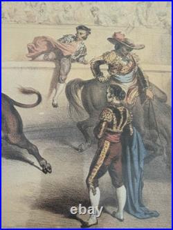Doré (Gustave, 1832-1883). Corrida de toros. 2 lithos 1860