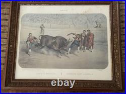 Doré (Gustave, 1832-1883). Corrida de toros. 2 lithos 1860