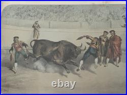 Doré (Gustave, 1832-1883). Corrida de toros. 2 lithos 1860