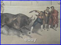 Doré (Gustave, 1832-1883). Corrida de toros. 2 lithos 1860